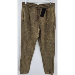 Alphalete Joggers Mens S Sweatpants Drawstring Olive GN/Brown Pockets AL21- 1111